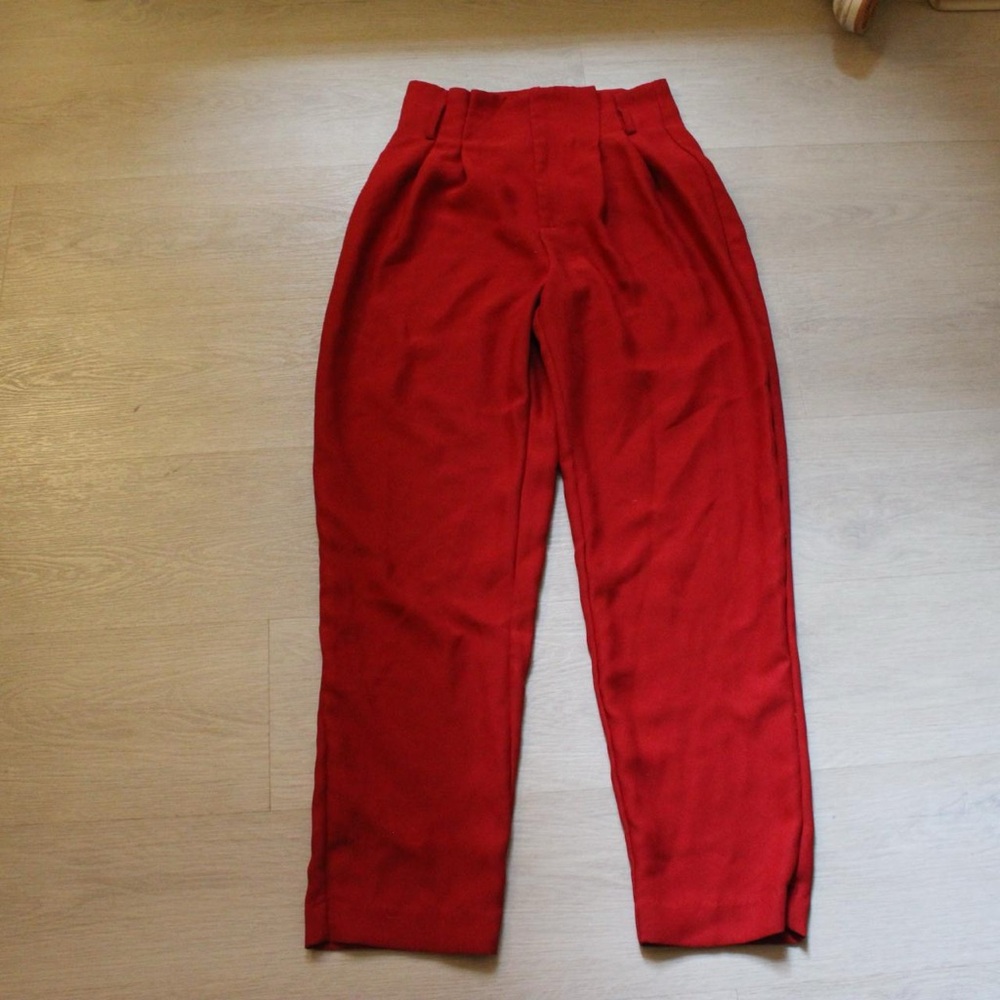 Elegant Red Women's Pants